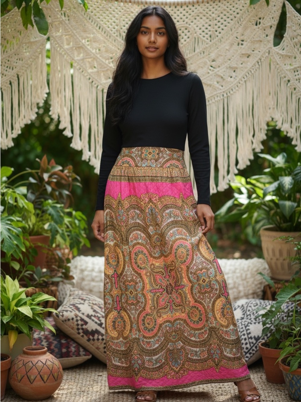 Vintage Futura Couture New York Maxi Dress